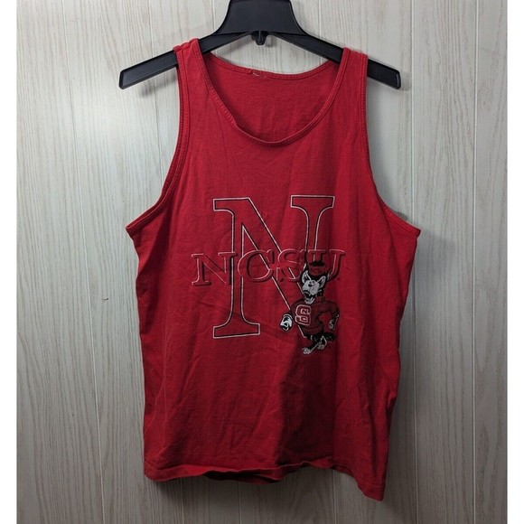Vintage North Carolina NC State Wolfpack Tank Top Adult M Medium Single Stitch - Picture 1 of 14
